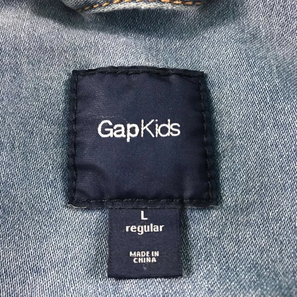 Gap Kids Denim Medium Wash Jacket Large